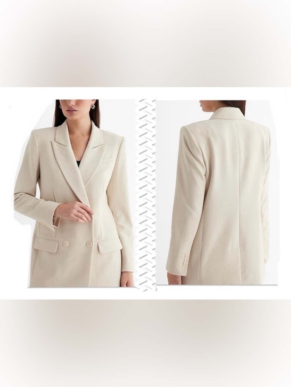 Express Double Breasted Corsage Blazer Size Xl